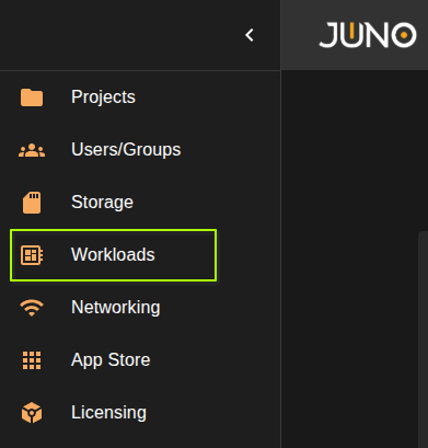 settings menu
