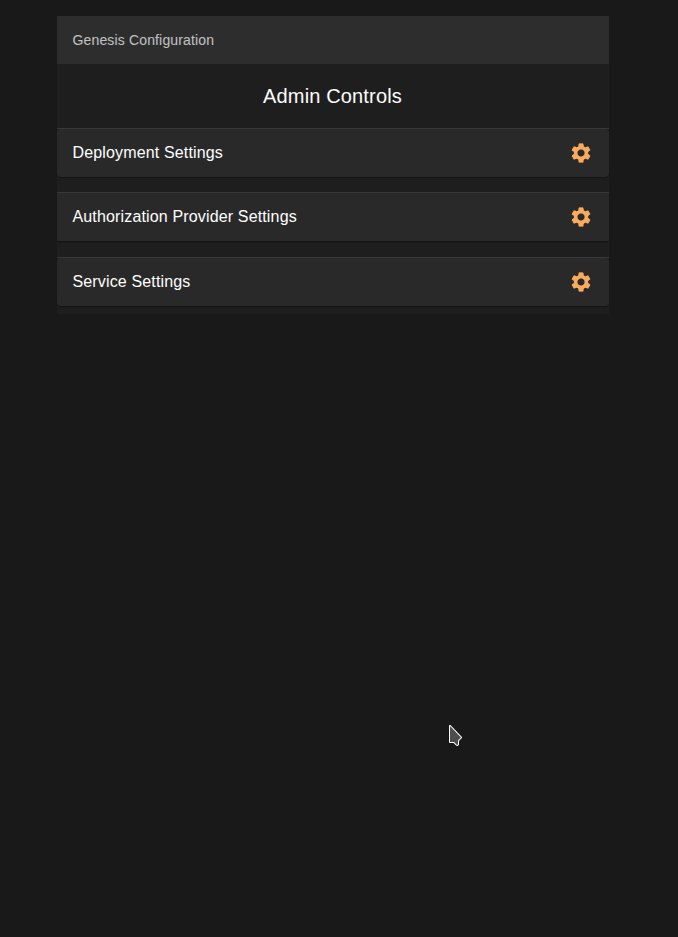 settings menu