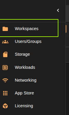 settings menu